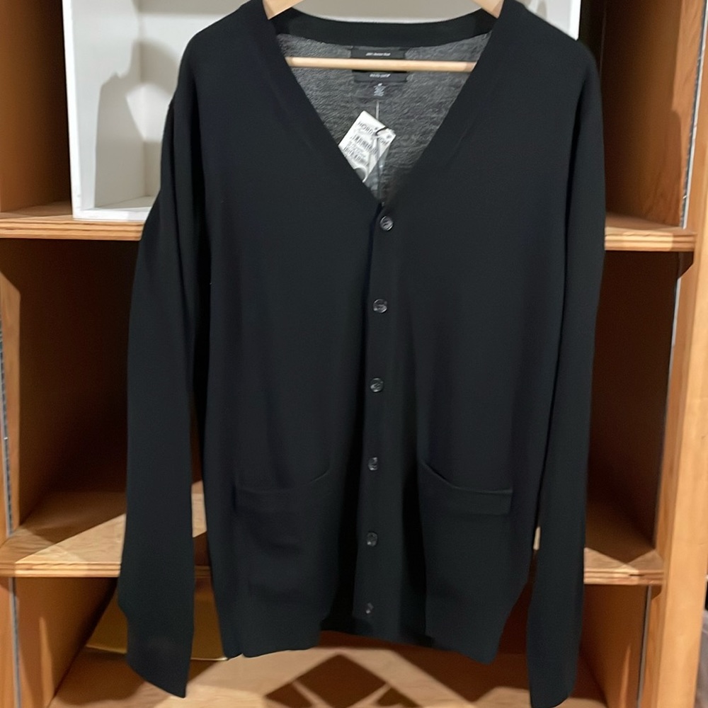 Nordstrom All Wool Cardigan Black Size M